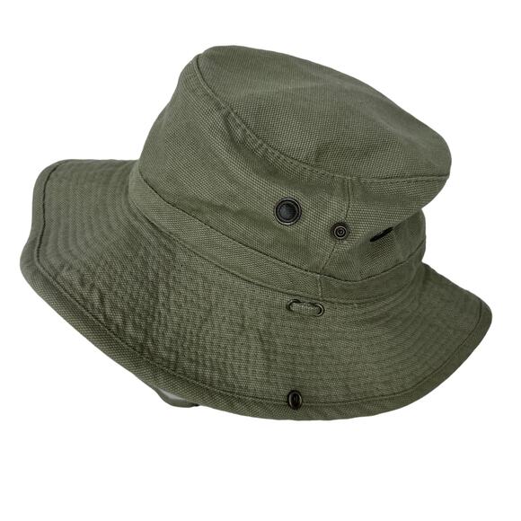 Teva Fishing Hunting Bucket Hat with Chin Strap Embroidered Logo Green One Size - Picture 5 of 11